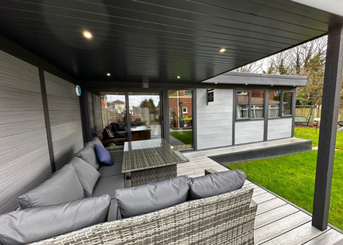 The Potting Shed Dark Grey Garden Room With Canopy (3)